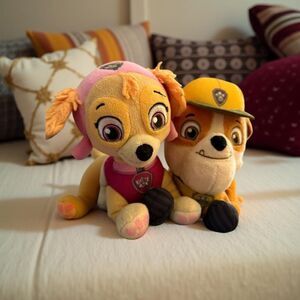 Paw Patrol Plush Skye & Rubble Plush Stuffed Animals  6"